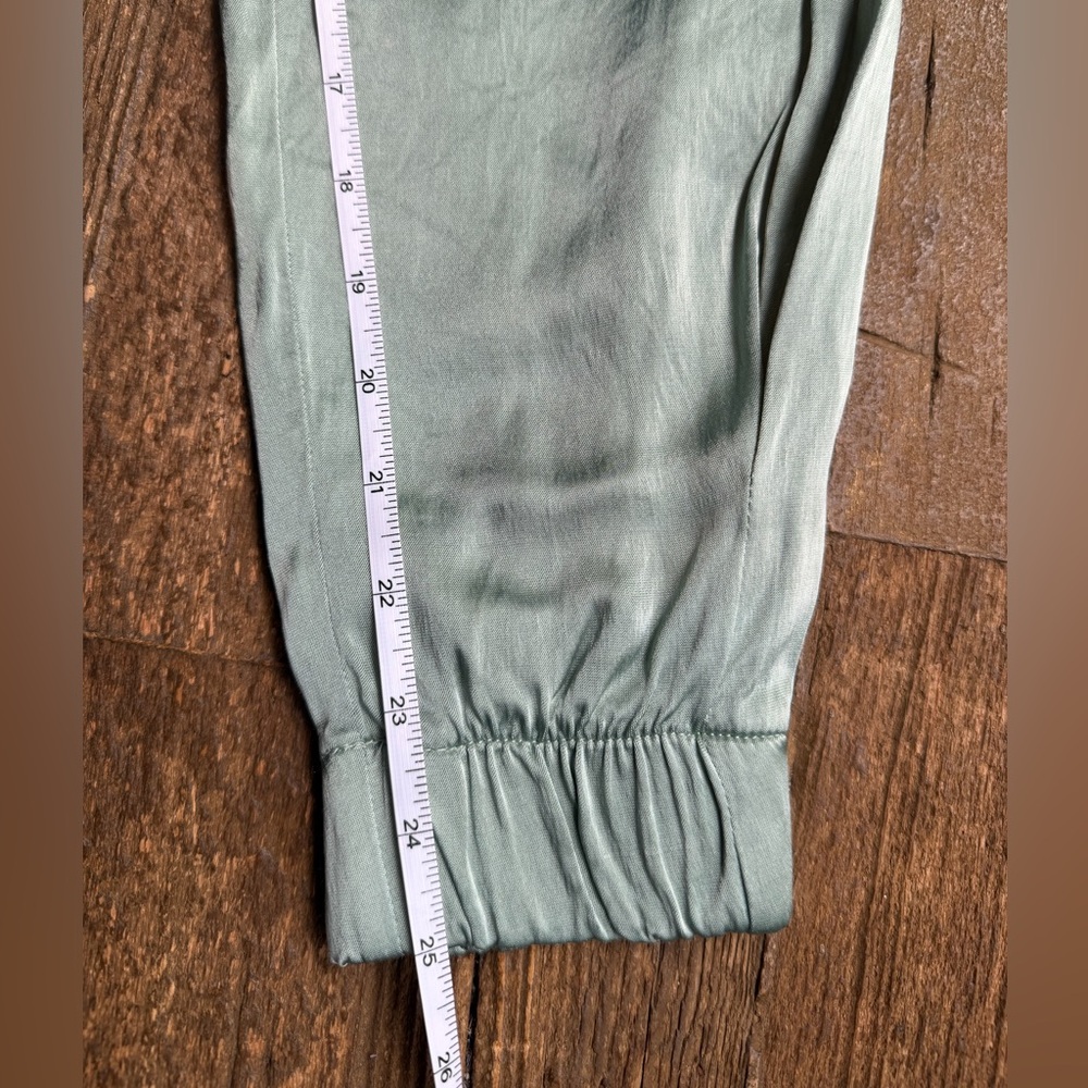 Zara Light Green Satin Effect Jogger Size XS - Picture 9 of 10